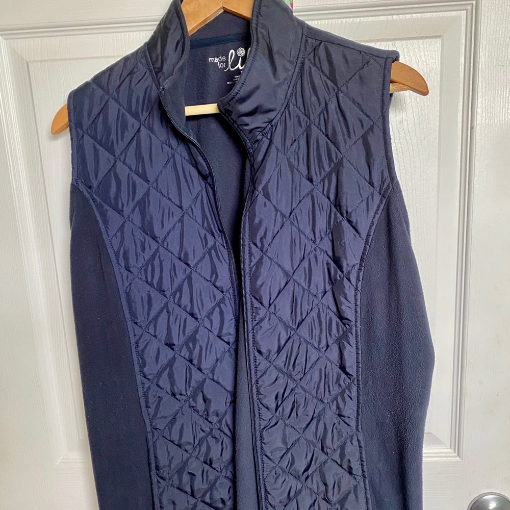 Navy Quilted Vest